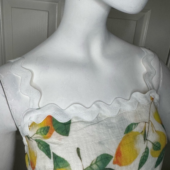 LunaJany Women's Classy Sleeveless Lemon Print Maxi Dress Size M. #77 - Picture 8 of 15